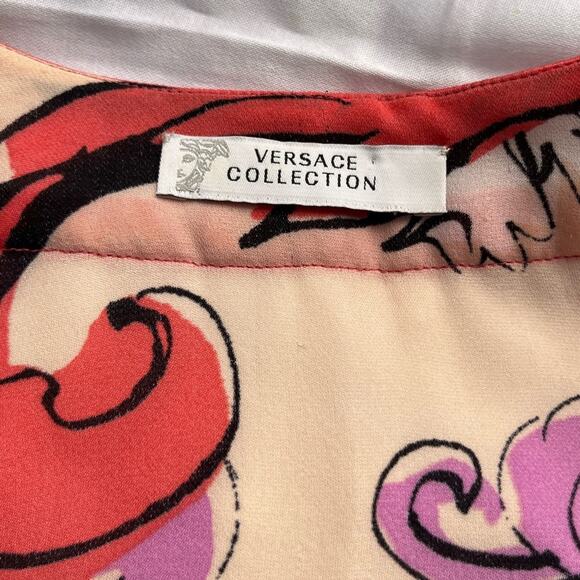 Versace Collection Silk Wrap Blouse - Picture 3 of 8